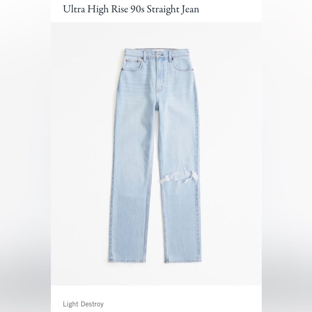 Abercrombie & Fitch Light Blue Straight Leg Jeans